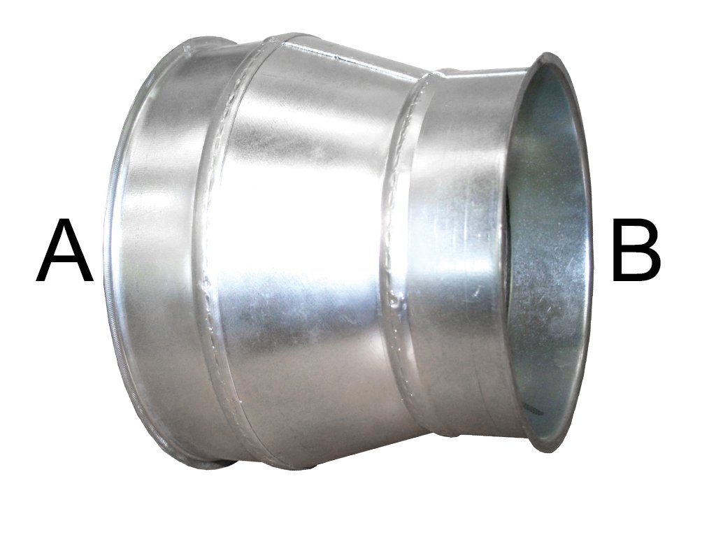 Reduktion breit A = 120 mm B = 000 gamh-konus-mit-kragen-reduktion