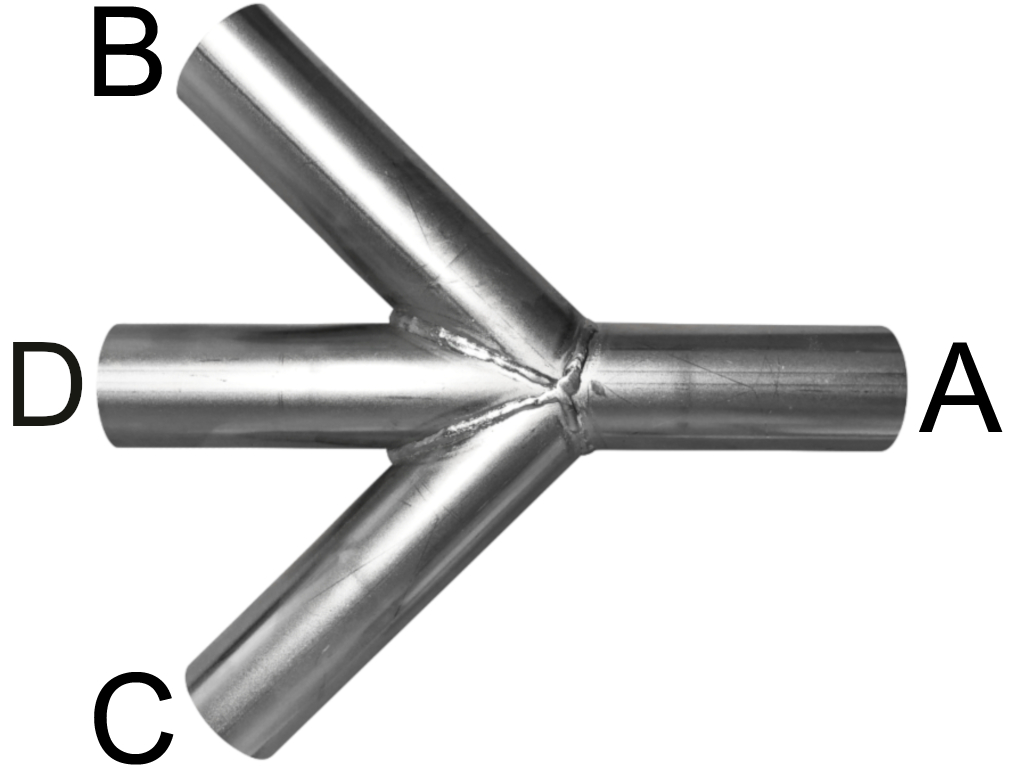 Doppelabzweiger verzinkt A=050 B=050  C=050 D=050 STBD_Doppelabzweiger_verzinkt